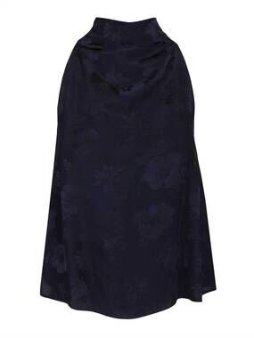 NEW FORTE FORTE women's sleeveless jacquard top in notte